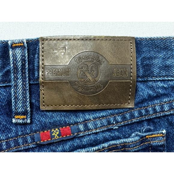 Wrangler 20X Men's Med Wash Straight Leg Blue Denim Jeans - Size 40x32.5 - Picture 3 of 4
